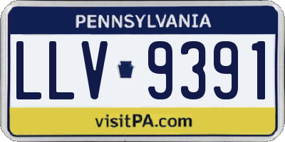 PA license plate LLV9391