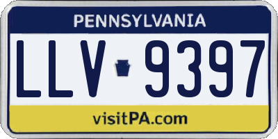PA license plate LLV9397