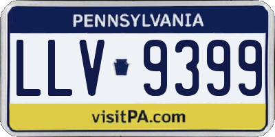 PA license plate LLV9399