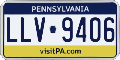 PA license plate LLV9406