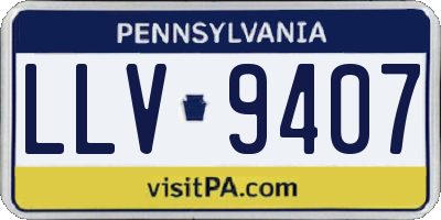 PA license plate LLV9407
