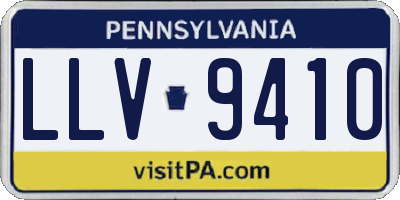 PA license plate LLV9410