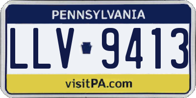 PA license plate LLV9413