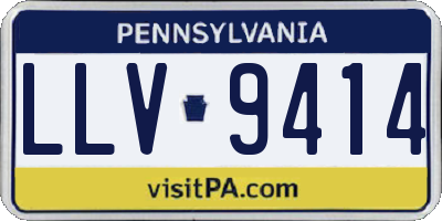 PA license plate LLV9414