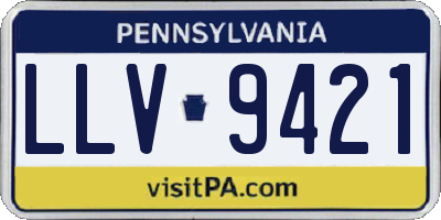 PA license plate LLV9421