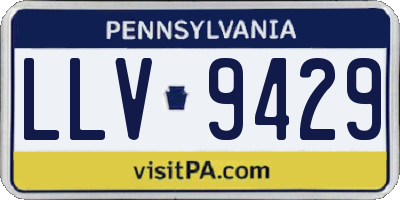 PA license plate LLV9429