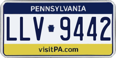 PA license plate LLV9442