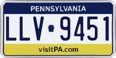 PA license plate LLV9451