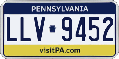 PA license plate LLV9452