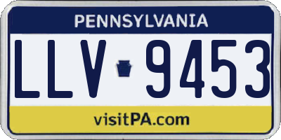 PA license plate LLV9453