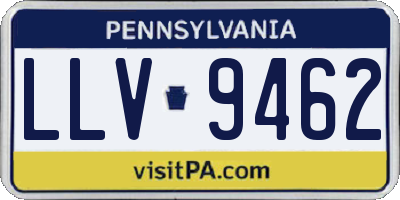 PA license plate LLV9462
