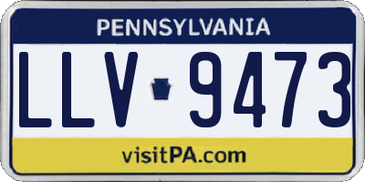 PA license plate LLV9473