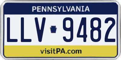 PA license plate LLV9482