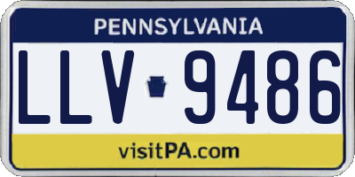 PA license plate LLV9486
