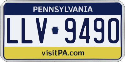 PA license plate LLV9490