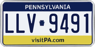 PA license plate LLV9491