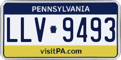 PA license plate LLV9493