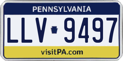 PA license plate LLV9497