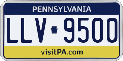PA license plate LLV9500