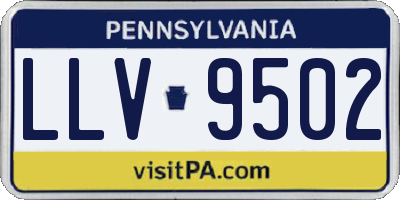 PA license plate LLV9502