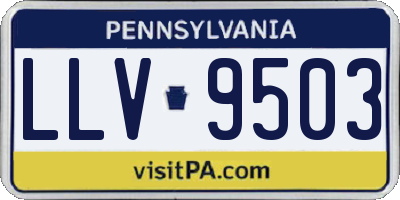 PA license plate LLV9503