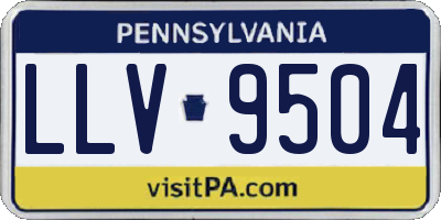 PA license plate LLV9504