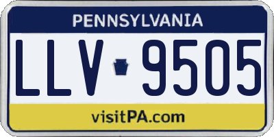 PA license plate LLV9505