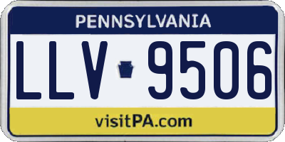 PA license plate LLV9506