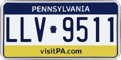 PA license plate LLV9511
