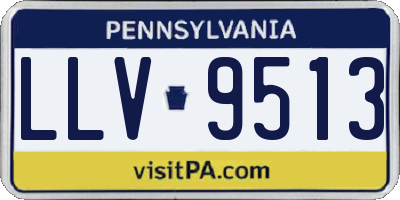 PA license plate LLV9513