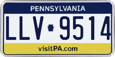 PA license plate LLV9514
