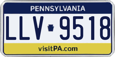 PA license plate LLV9518