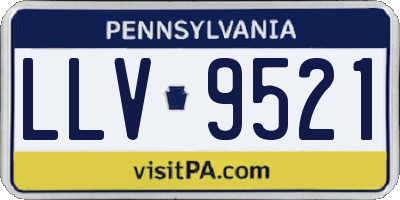 PA license plate LLV9521