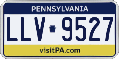 PA license plate LLV9527