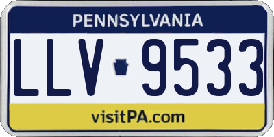 PA license plate LLV9533
