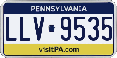 PA license plate LLV9535