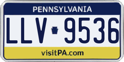 PA license plate LLV9536