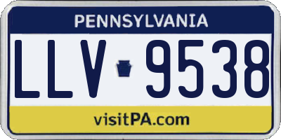 PA license plate LLV9538