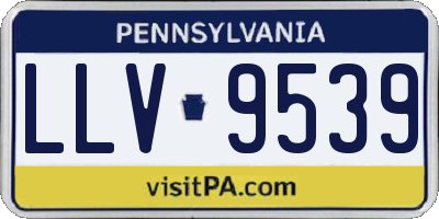 PA license plate LLV9539