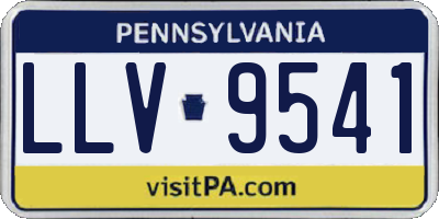PA license plate LLV9541