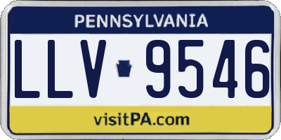 PA license plate LLV9546