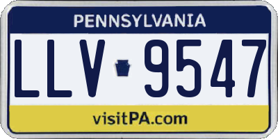 PA license plate LLV9547