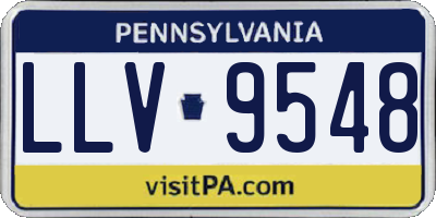 PA license plate LLV9548