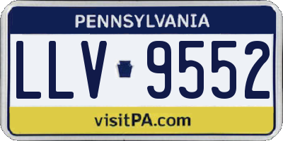 PA license plate LLV9552