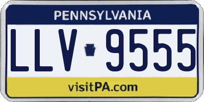 PA license plate LLV9555