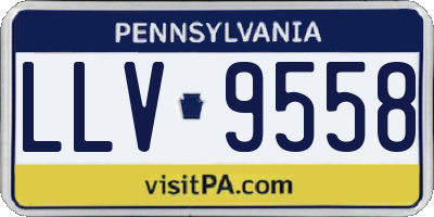 PA license plate LLV9558