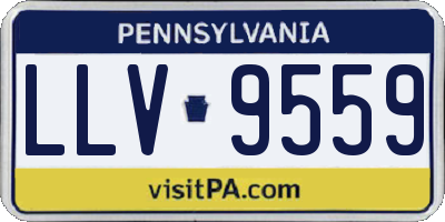 PA license plate LLV9559