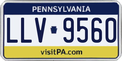 PA license plate LLV9560