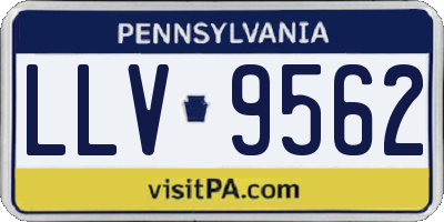 PA license plate LLV9562