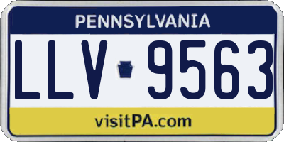 PA license plate LLV9563